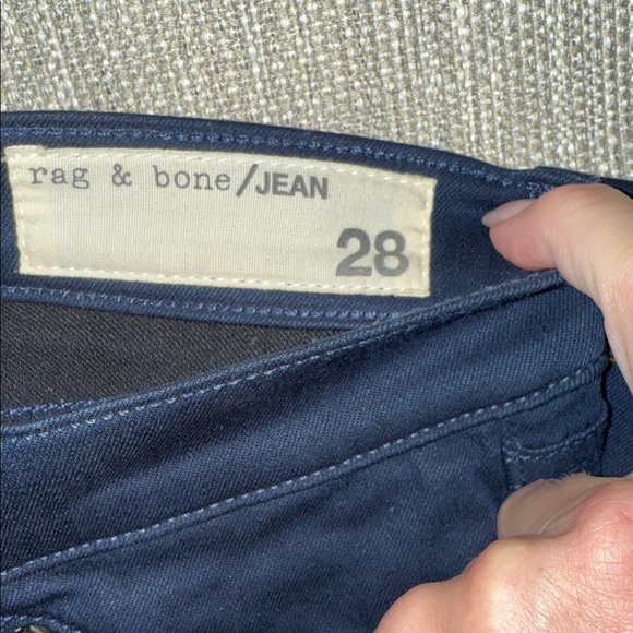 Rag & Bone Deep Blue Trousers with Zipper Detail - Picture 5 of 16